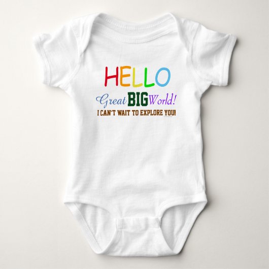 Hello Great Big World Rainbow Colors Baby Shirt (Vorderseite)