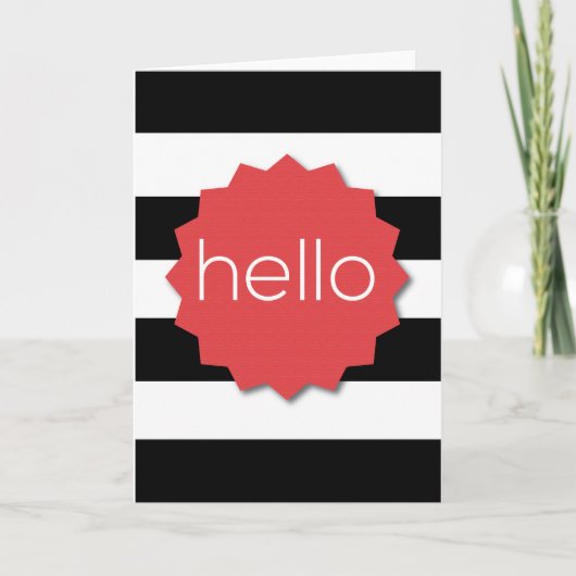 "Hello" Greeting Card Karte (Vorderseite)
