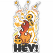 hello Halloween  Aufkleber (Vorderseite)