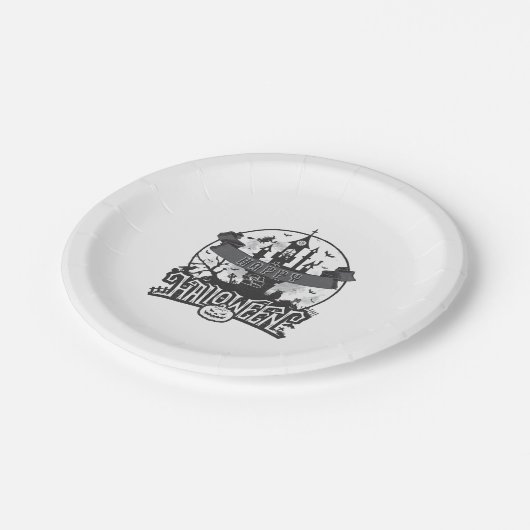 Hello Halloween - Halloween party Pappteller (Schrägansicht)