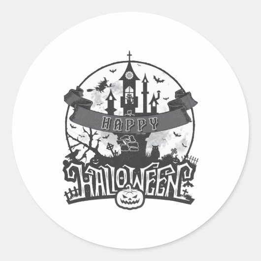 Hello Halloween - Halloween party Runder Aufkleber (Vorderseite)