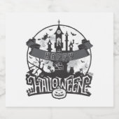 Hello Halloween - Halloween party Schaumweinetikett (Einzelnes Label)