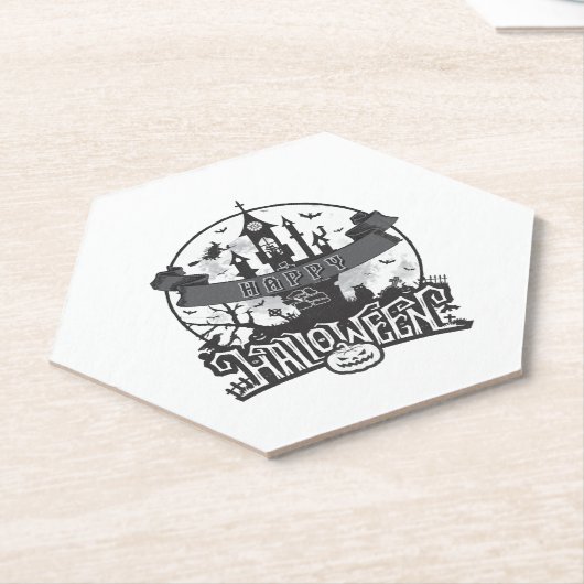 Hello Halloween - Halloween party Untersetzer (angewinkelt)