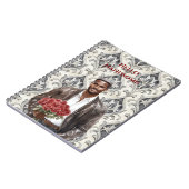 Hello Handsome Black Man Royal Romantic Red Roses Notizblock (Linke Seite)