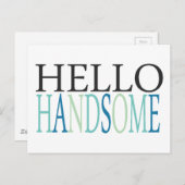 HELLO HANDSOME COMPLIMENTS EXPRESSIONS GEFÜHLE SA POSTKARTE (Vorne/Hinten)