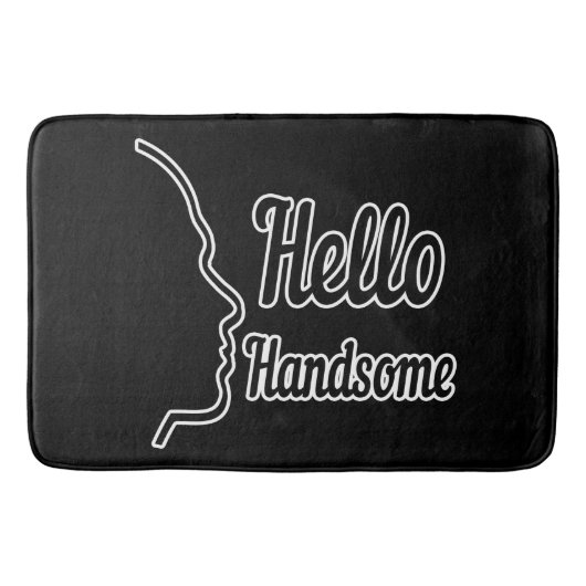 Hello Handsome Face Profil Badematte (Vorderseite)
