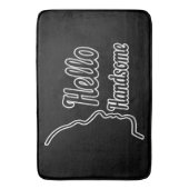 Hello Handsome Face Profil Badematte (Vorderseite Vertikal)