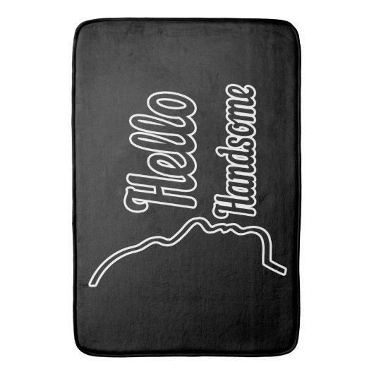 Hello Handsome Face Profil Badematte (Vorderseite Vertikal)