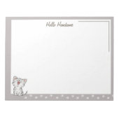 Hello Handsome Notepad with Kitty Pay prints Notizblock (Vorderseite)