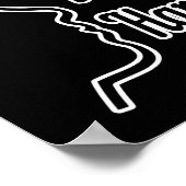 Hello Handsome Profile Face Typografy Small Poster (Ecke)