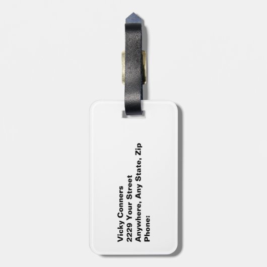 Hello Handsome Profile Face Zeichne Typografie Gepäckanhänger (Rückseite vertikal)