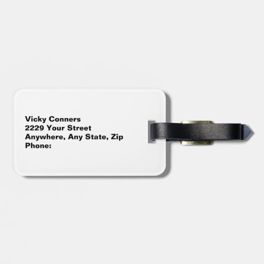 Hello Handsome Profile Face Zeichne Typografie Gepäckanhänger (Rückseite horizontal)