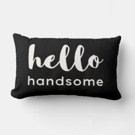 Hello Handsome Reversible Schwarz-weiß Design Lendenkissen