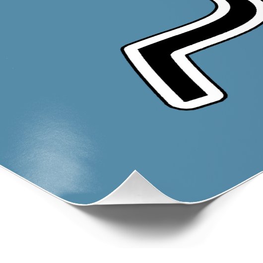 Hello Handsome Typografie and Face Profile Kontur Poster (Ecke)