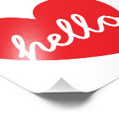 Hello Heart 6" x 6" Kodak Foto Paper (Ecke)