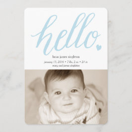 Hello Heart Birth Announcement 12x18 Ankündigung