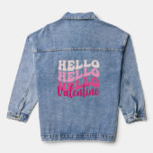 HELLO HELLO VALENTINE HAPPY VALENTINES DAY JEANSJACKE (Rückseite)