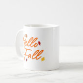 Hello Herbst Maple Blätter Folien Kaffeetasse (Vorderseite Links)