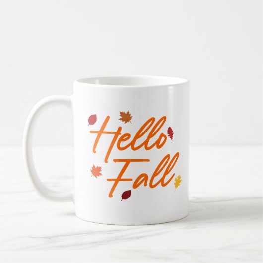 Hello Herbst Maple Blätter Folien Kaffeetasse (Links)