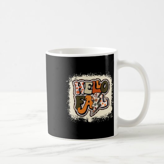 Hello Herbst Vibes Retro Groovy Kaffeetasse (Rechts)