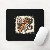 Hello Herbst Vibes Retro Groovy Mousepad (Mit Mouse)