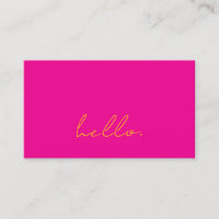 Hello Hot Pink Orange Script Typografy Modern