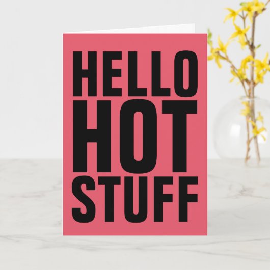 HELLO HOT STUFF GREETCARDS KARTE (Gelbe Blume)