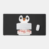 Hello! Hug Me - penguin costume personalization Schreibtischunterlage (Tastatur & Maus)