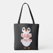 Hello! Hug Me - penguin costume personalization Tasche (Rückseite)