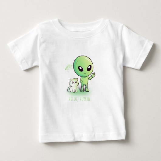 Hello Human Baby T-shirt (Vorderseite)