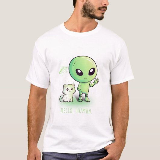 Hello Human T-Shirt (Vorderseite)