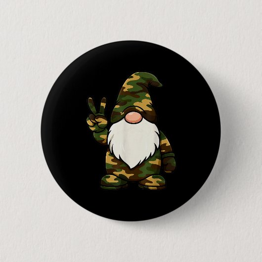 Hello Hunting Season Christmas Camouflage Camo Gno Button (Vorderseite)