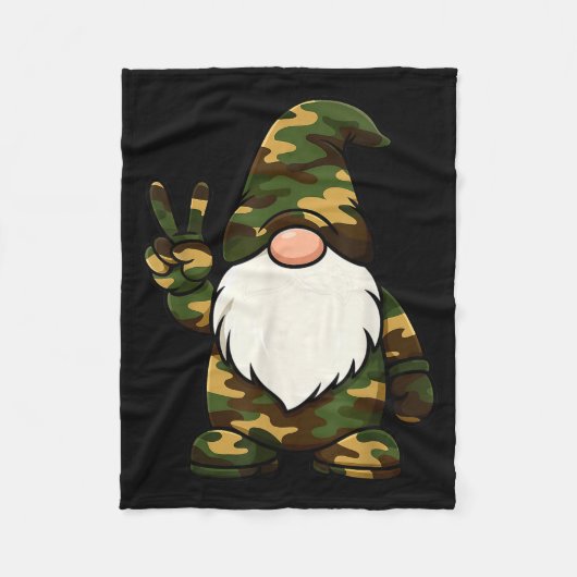 Hello Hunting Season Christmas Camouflage Camo Gno Fleecedecke (Vorderseite)