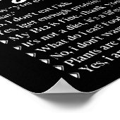 Hello I Am A Vegan 9 Things About Vegan Poster (Ecke)