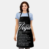 Hello I Am A Vegan 9 Things About Vegan Schürze (Getragen)