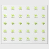 Hello I am new here name yellow green flower kids Geschenkpapier (Flach)