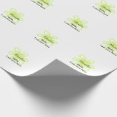 Hello I am new here name yellow green flower kids Geschenkpapier (Ecke)