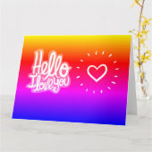 HELLO I LIEBE YOU CARD KARTE (Gelbe Blume)