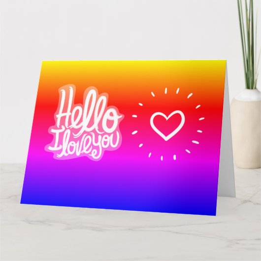 HELLO I LIEBE YOU CARD KARTE (Vorderseite)