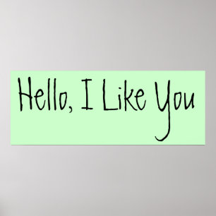 hello i like you poster