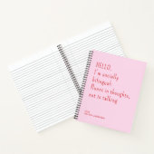 Hello, I’m socially bilingual Funny Introvert Gift Notizblock (Innenseite)