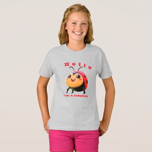 HELLO ICH BIN EIN LADYBUG T-Shirt (Vorne ganz)