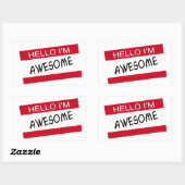 Hello Im Phantastisch Rechteckiger Aufkleber (Blatt)