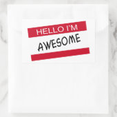 Hello Im Phantastisch Rechteckiger Aufkleber (Tasche)