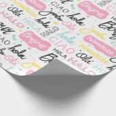 HELLO IN VIELEN SPRACHEN GESCHENKPAPIER (Ecke)