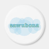 Hello in zulu wawubona Raute pattern Magnet (Vorne)