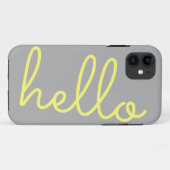 Hello iPhone Case (Rückseite (Horizontal))