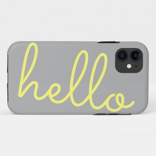 Hello iPhone Case (Rückseite (Horizontal))