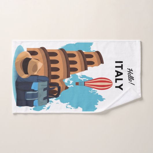 Hello Italy Design Badetuch Set (Handtuch)