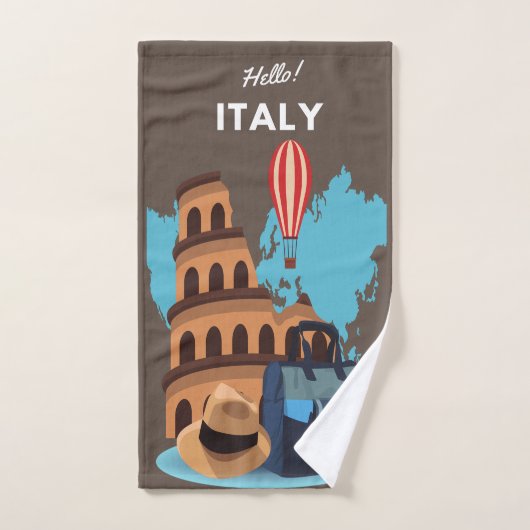 Hello Italy Design Badetuch Set (Handtuch)